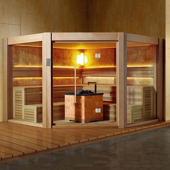 3X3m Diamond Tray Large Size Solid Wood Sauna Room