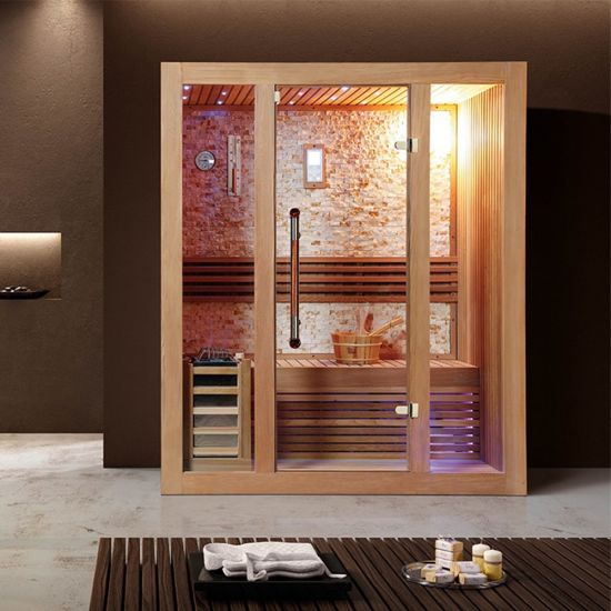 Prefabricated Mini Combined Sauna Shower Cabin Room Home 2 Person