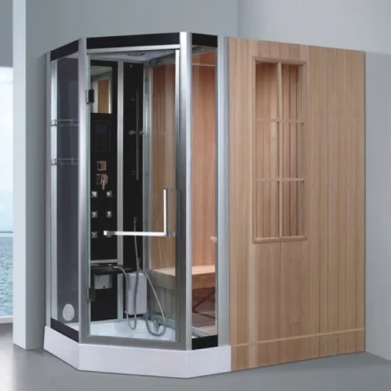 Modern Indoor Bathroom Solid Wooden Steam Cabinet Sauna Room Shower
