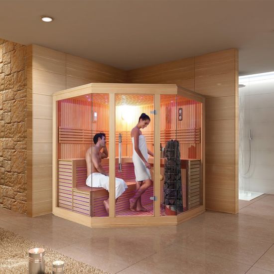 Wholesale Hotel Indoor Cedar Wood 2 Person Dry Sauna Room