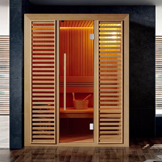 Mini 2 Person Dry Solid Wood Sauna Room