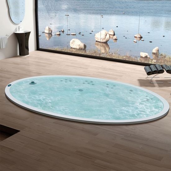 4.5m Family Size Oval Shaped Hot Tub Prefab Pool Inground