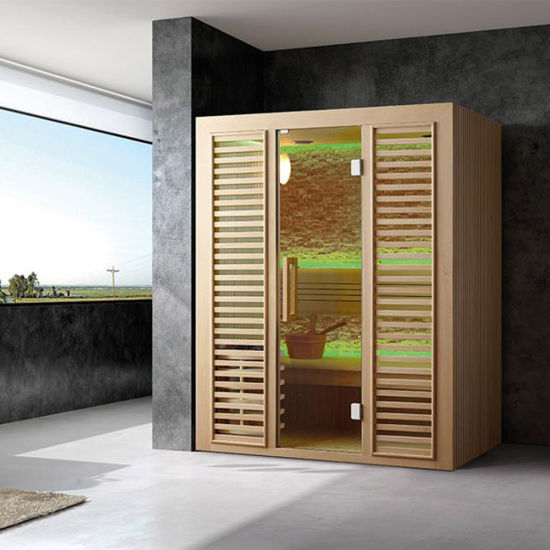 Commercial with Culture Stone White Poplar Wood Dry Sauna Rooms