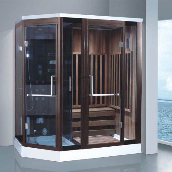 Indoor Steam Computer Sauna Cabin Room with Dry Sauna Shower