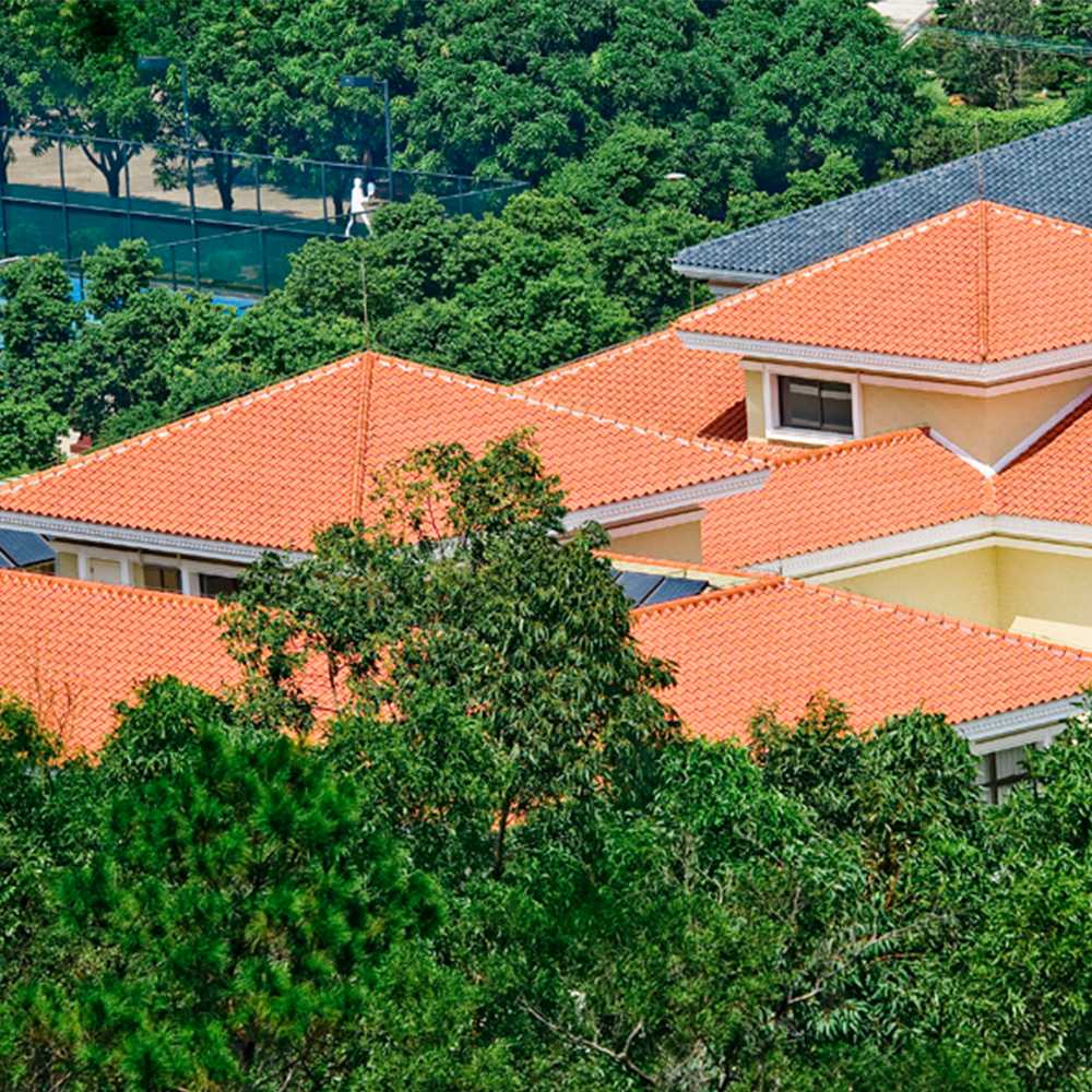 Brown 305X305mm High Quality House Roofing In Nigeria German Danish Clay Shingles Roof Tiles