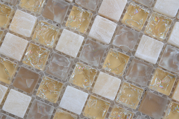 Bathroom Background Decorative Faceted Elegant Glass Mosaic Tiles