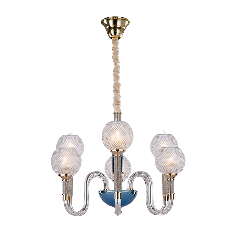 Hanse Modern Blue Led Crystal Chandelier
