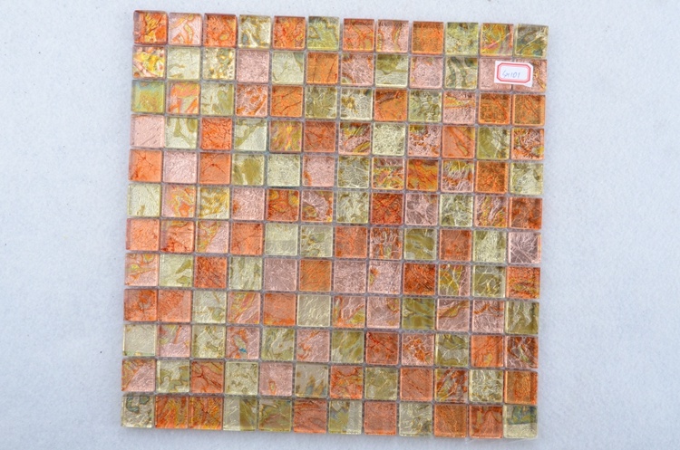 Foshan Wholesale Colorful Rainbow Color Glass Mosaic Tile