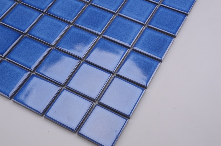 Bathroom Ceramic Mosaic in Foshan Blue Mosaic Tile for Swimming Pool