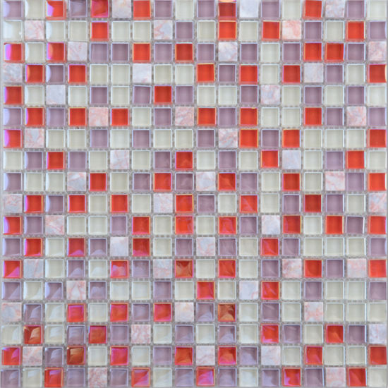 Red Glazed Glass Mosaic Tile