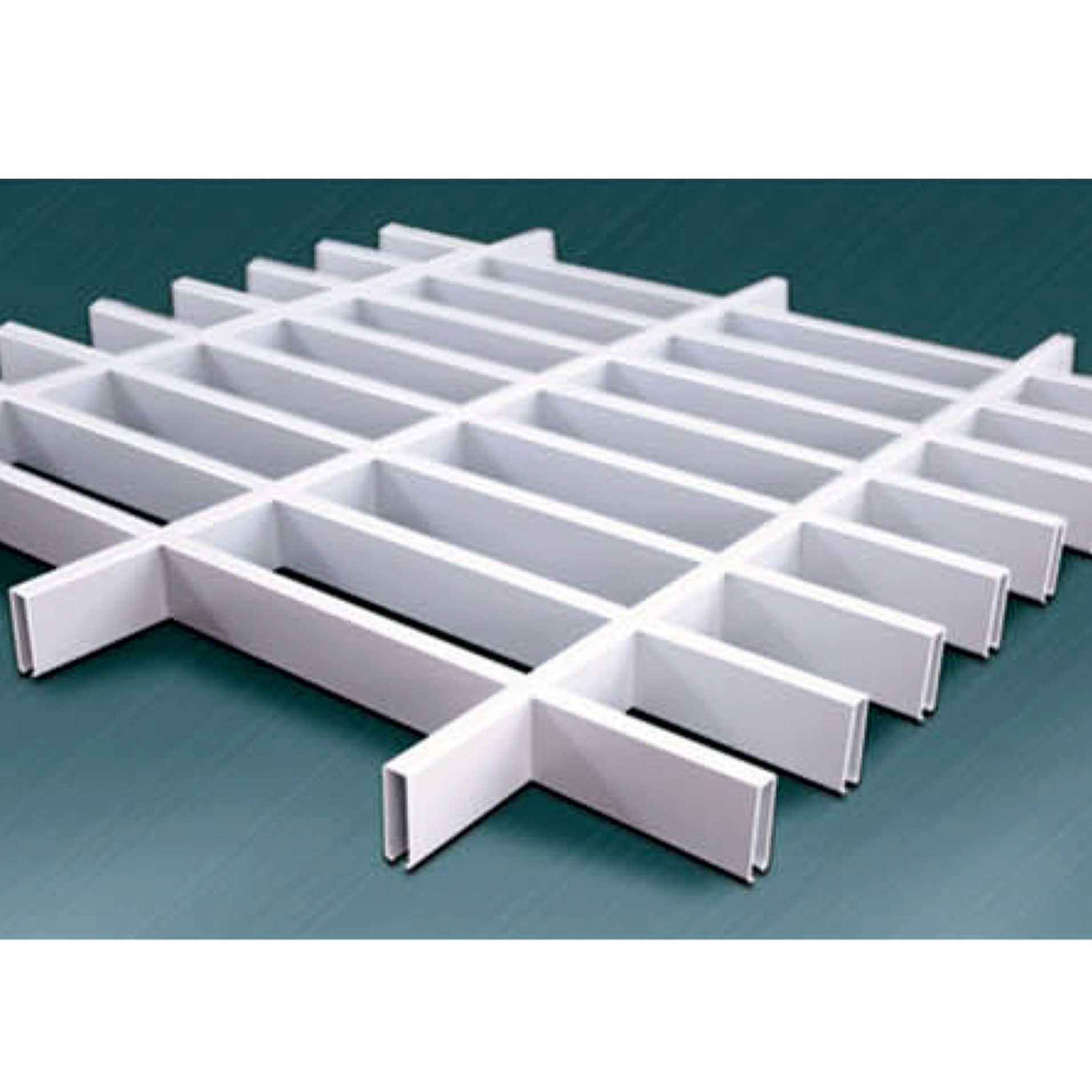 Open Tbar T Grid Decorative False Aluminum Baffle Coffered Ceiling Tile System