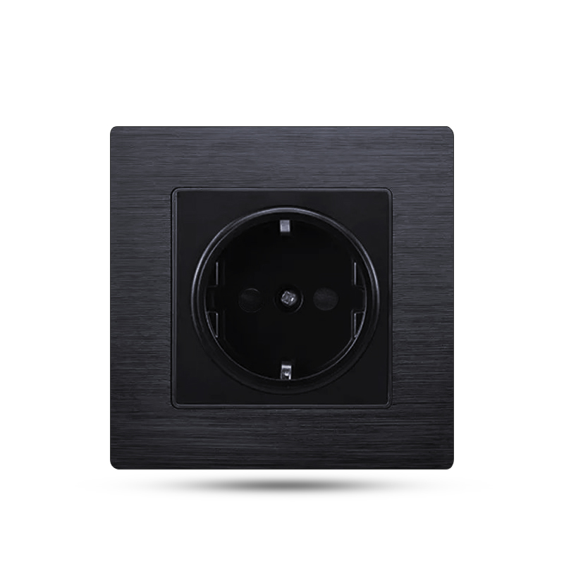 black hotel office villa germany type 16a socket wall mount