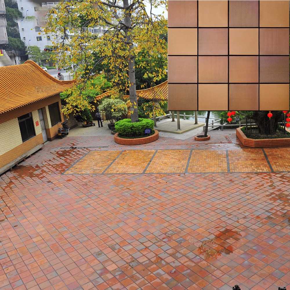Brown 200X200 300X300 270X170mm Non-Slip Path Flooring Terracotta Garden Floor Tiles