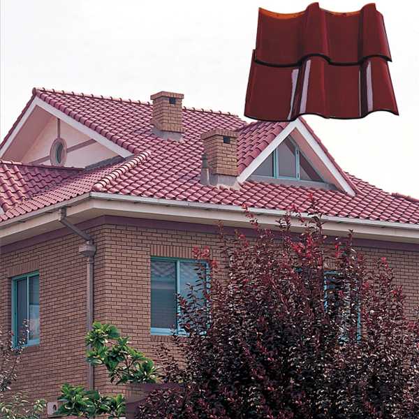 Red S1 310X310mm Natural Glazed Economic Harvey Antique Roofing Tile Shingles Materials Types