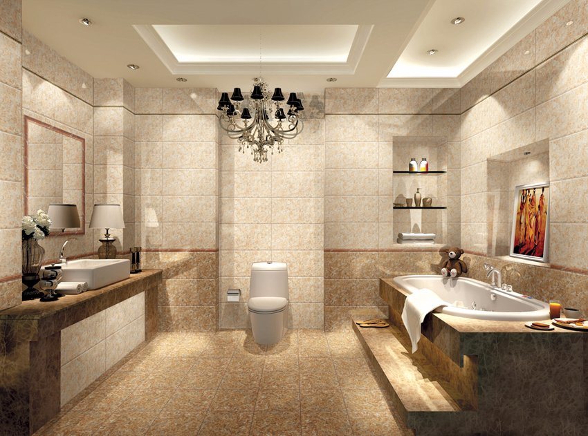 Beautiful Pattern 300X600 Bathroom Ceramic Wall Tile Finish
