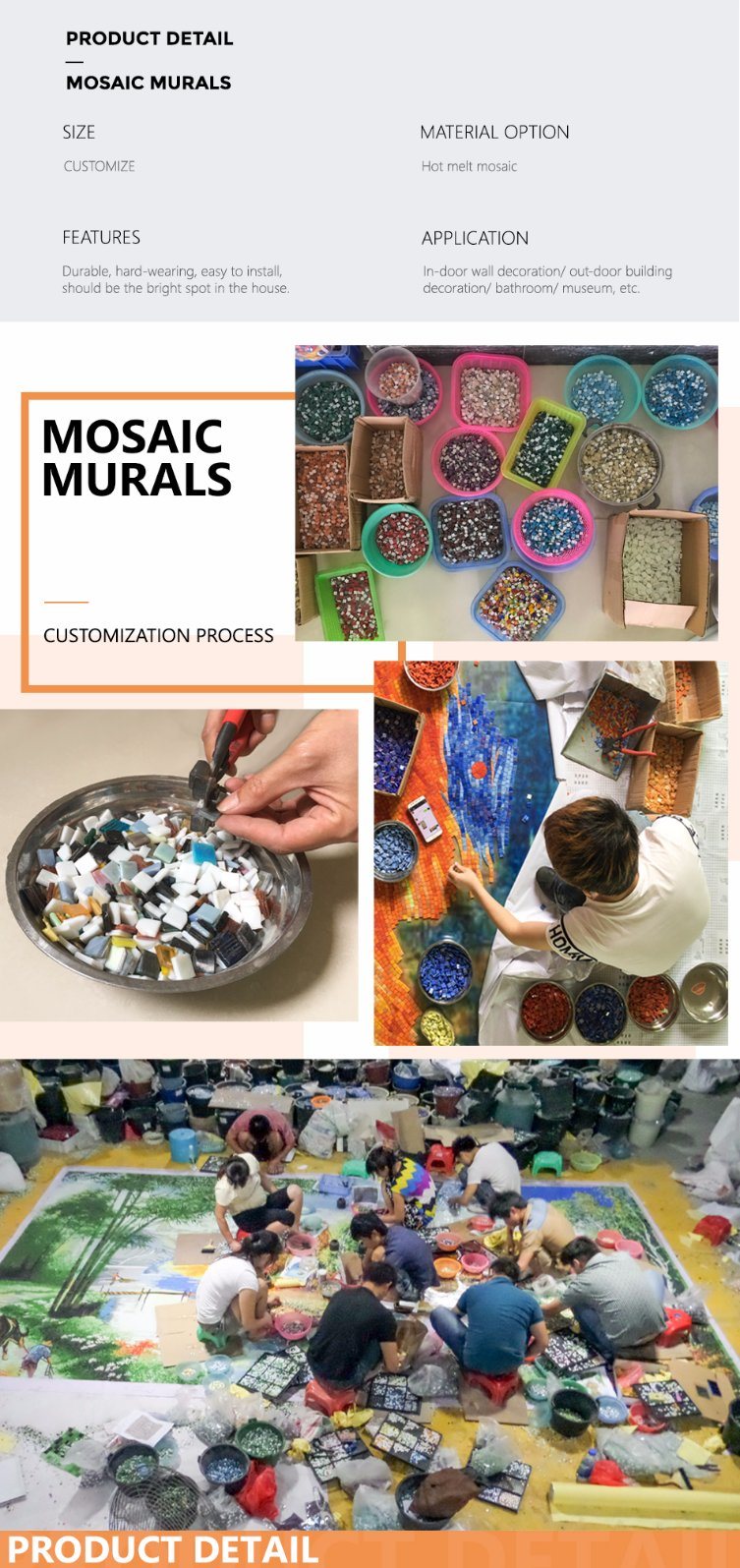 Mediterranean Style Home Application Exquisitely Made Mosaic Art Images