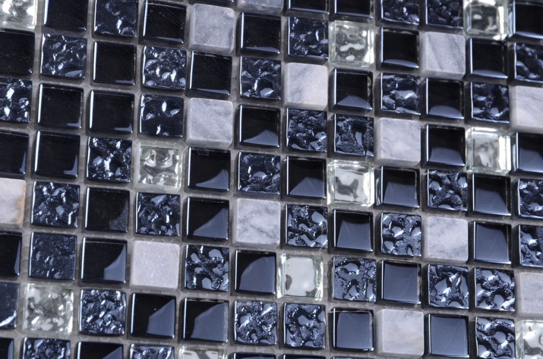 Canada Style Building 1 Inch Glass and Stone Mosaic Tile