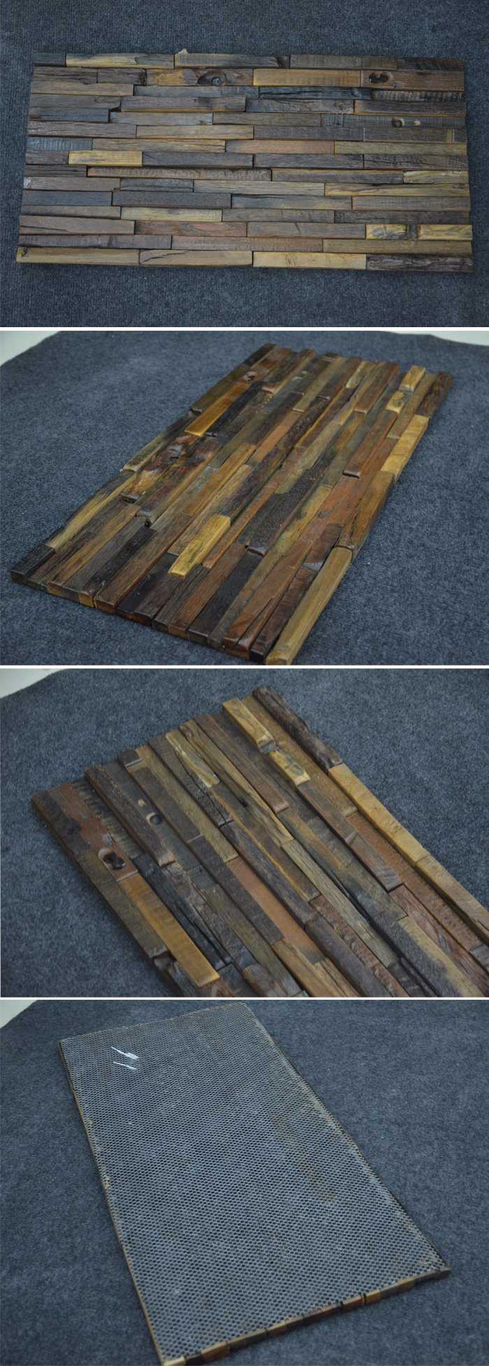 Hotel Use Wood Grain Mosaic Marble Grey Wooden Mosaic