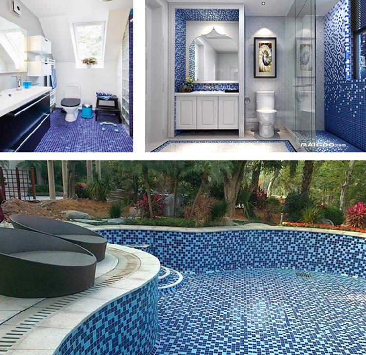  swimming pool ceramic mosaic floor tiles