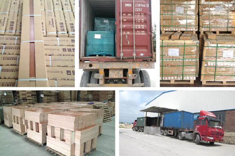 wood ceramic tiles packing and shipping