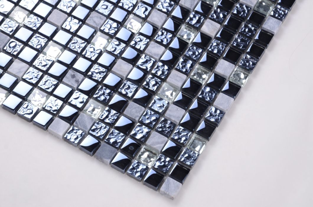 Canada Style Building 1 Inch Glass and Stone Mosaic Tile