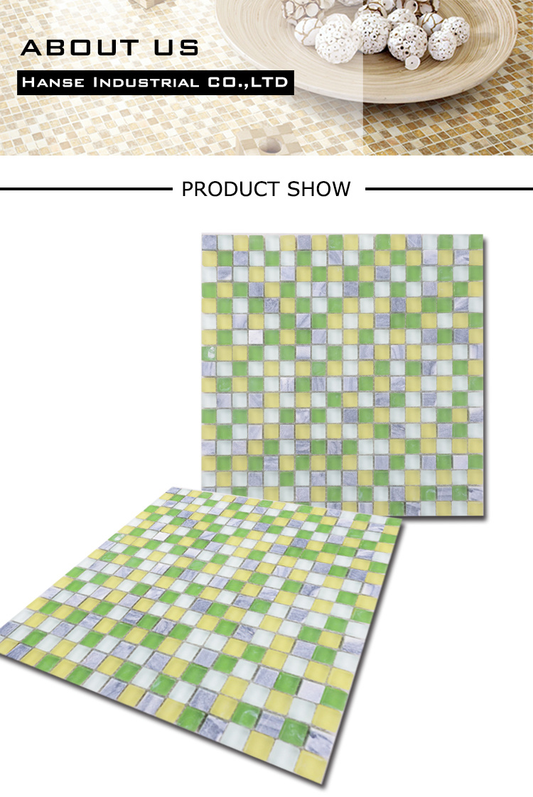 Exterior House Decorative Office Glass Wall Stone Mosaic Tile