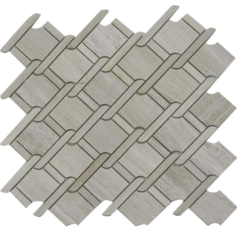 Decorative Wall Modern Mesh Pattern Nature Stone Slate Marble Mosaic