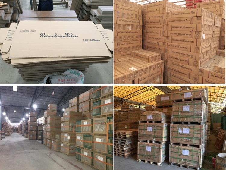 wood look tile planks packing