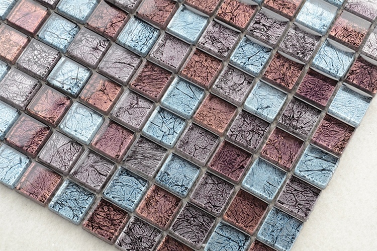 300 X 300 mm Color Mixed Thickness 8mm Glass Mosaic Tile