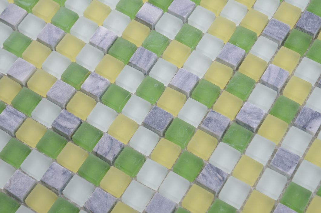 Exterior House Decorative Office Glass Wall Stone Mosaic Tile