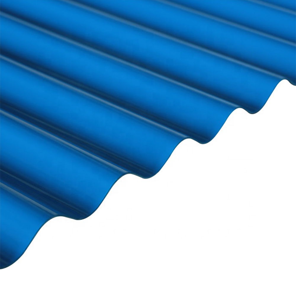 Blue House Building Material Pvc Pe Fire Proof Villa With Coloured Roof Sheets Plastic Tile Roofing