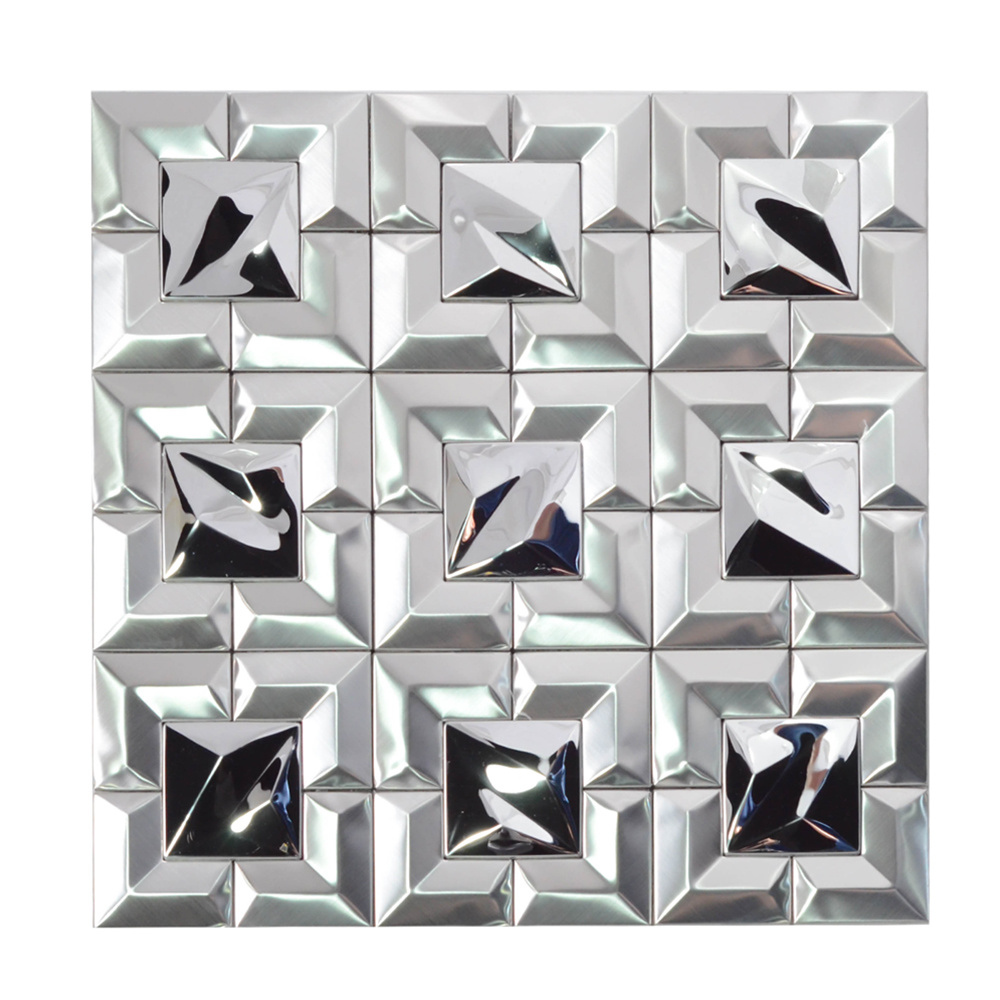 Home Decoration Aluminum Composite Panel Brushed Metal Mosaic Tile