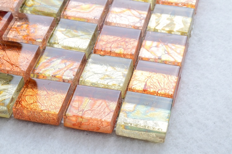 Foshan Wholesale Colorful Rainbow Color Glass Mosaic Tile