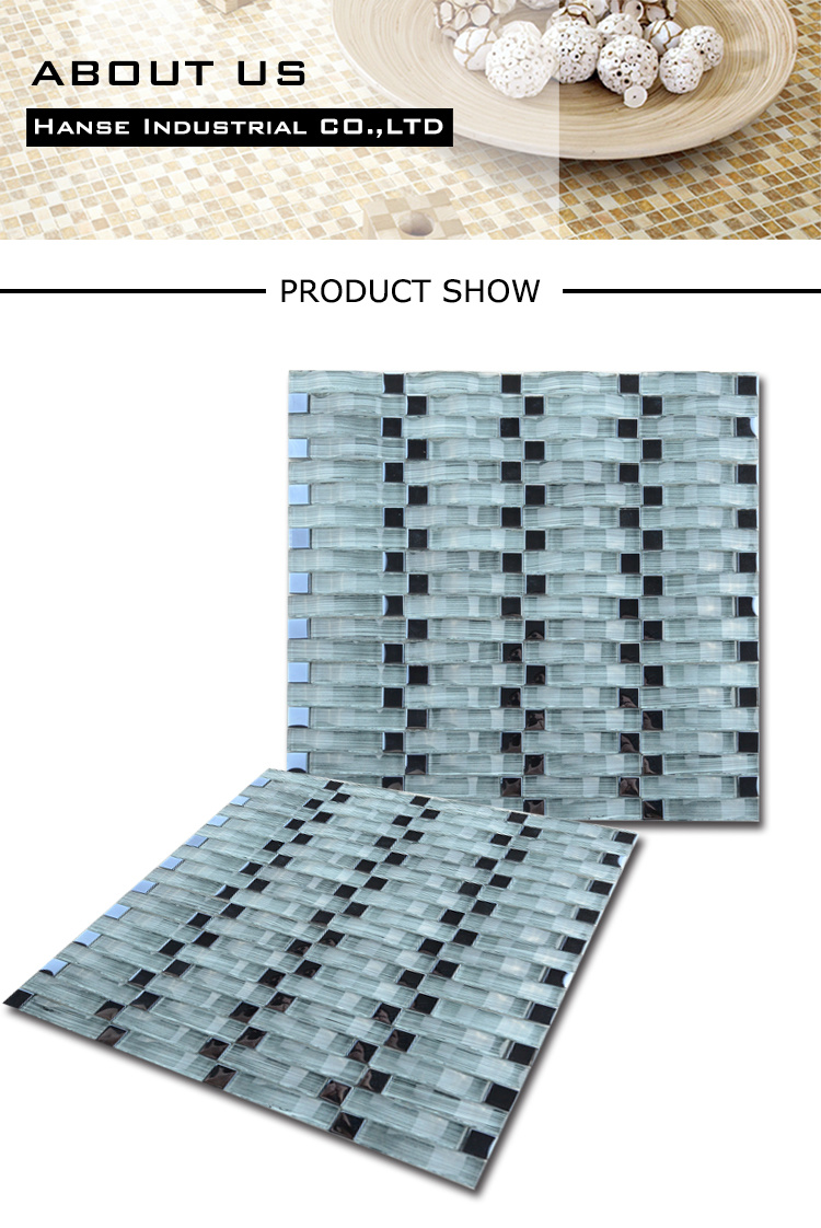 Foshan Manufacturer Hot Sale Arched Color Mixture Glass Mosaic Tile