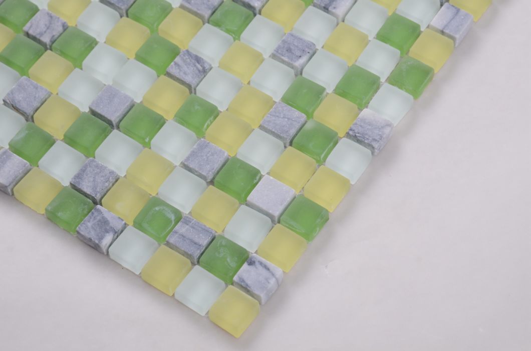 Exterior House Decorative Office Glass Wall Stone Mosaic Tile