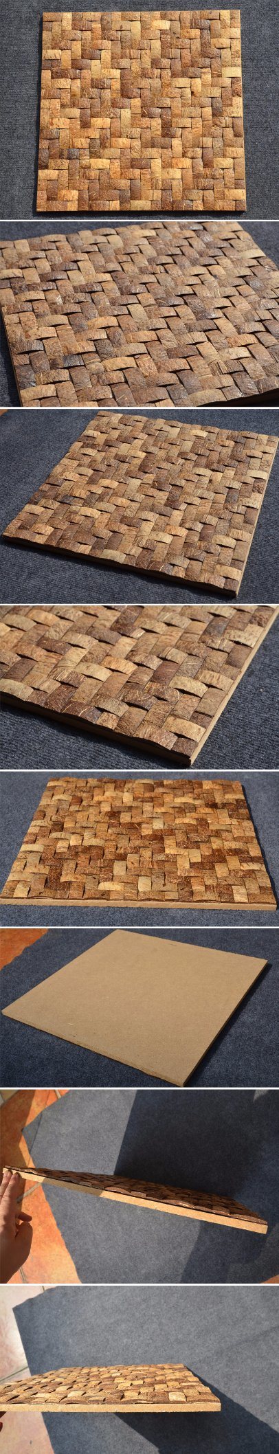 Environmental Handmade in Stock Morden Style Coconut Mosaic