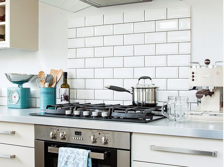 white subway tile