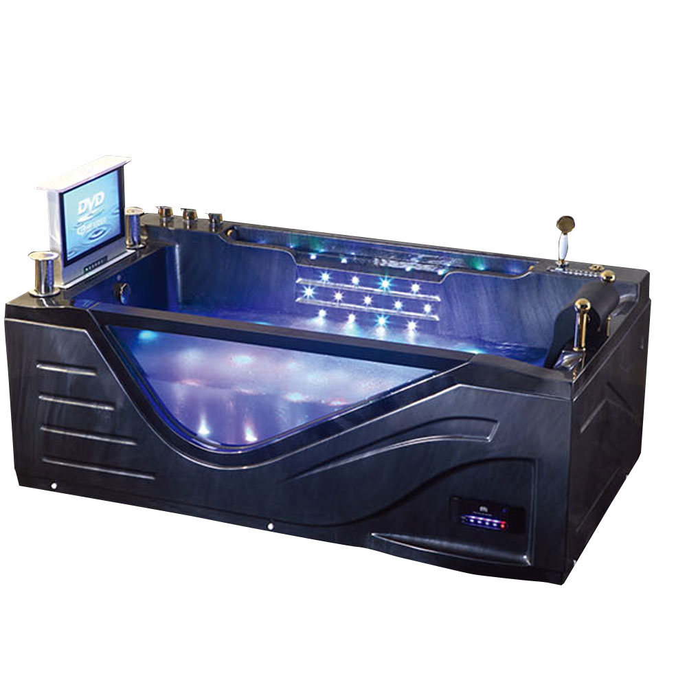 HS-B308 indoor single person black jet whirlpool sexy japanese massage tub