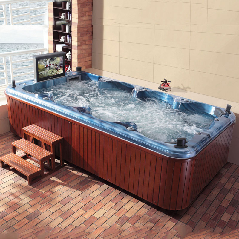 HS-S04X 158 inch length chinese 8 person outdoor spas hot tubs pools