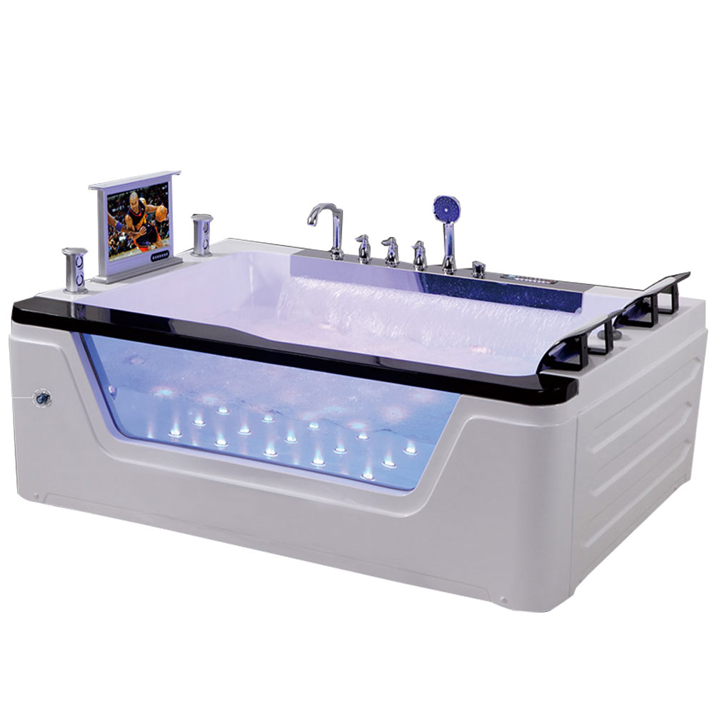 HS-B229 one piece whirlpool tub shower combo/ couple bathtub/ bathtub with tv