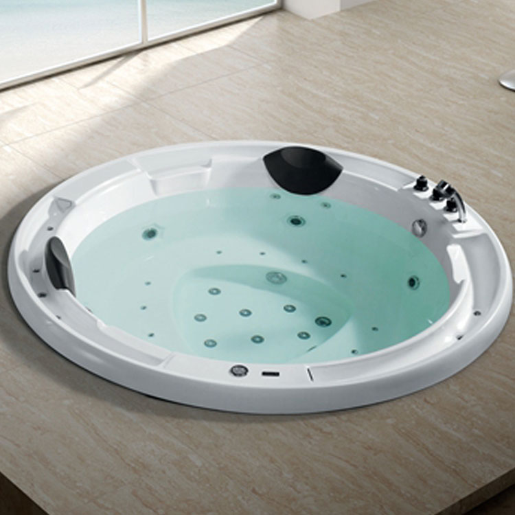 Large Circular 2 Person Massage Acrylic Bathtub Luxury Series