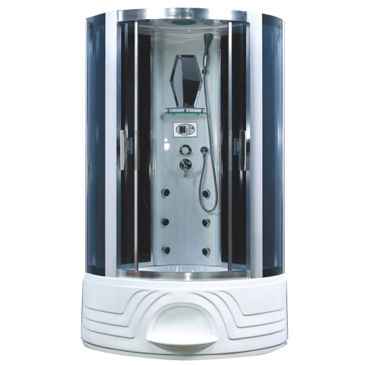HS-SR057 corner jet shower bath/ corner tub shower/ blue glass shower room