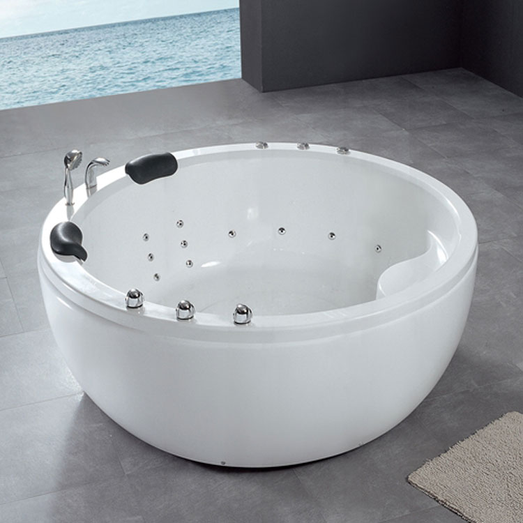 Extra Large Electric Free Standing Sexy Massage Circle Bathtub Acrylic Sizes