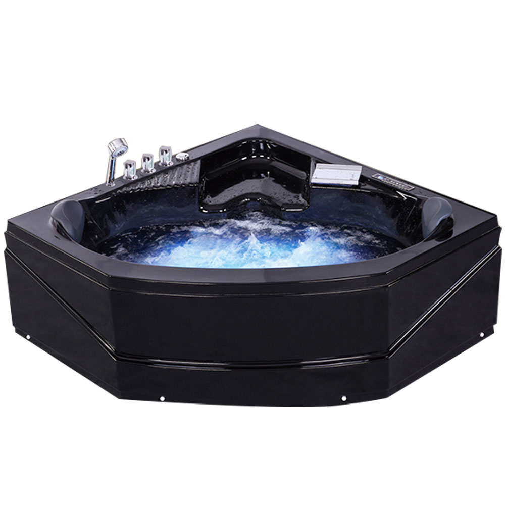 1400Mm 1.4M Bath Black Tubs Diamond Shaped 1 Person Whirlpool Bathtub