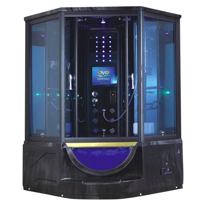 HS-SR033 large size diamond massage black shower cabin with tv