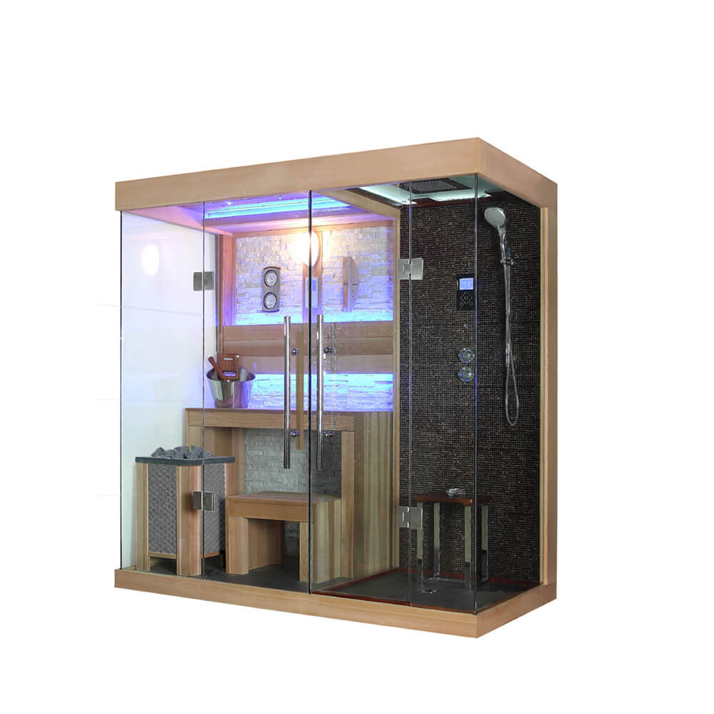 HS-SR1388 modern combined room steam shower cabin sauna