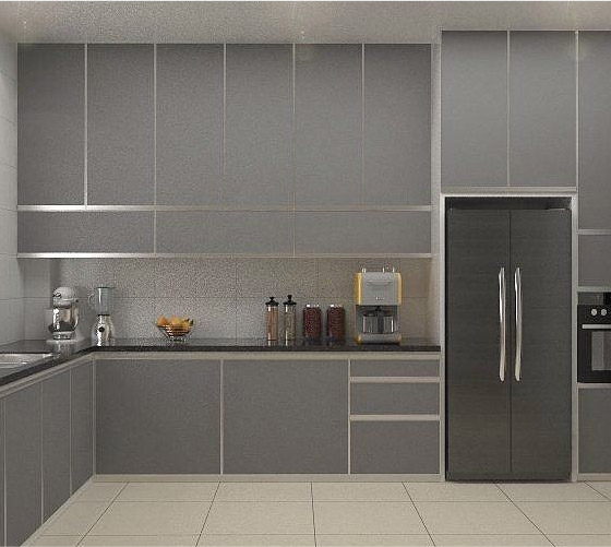 Armoire de cuisine en aluminium