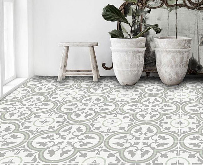 geometric floor tiles