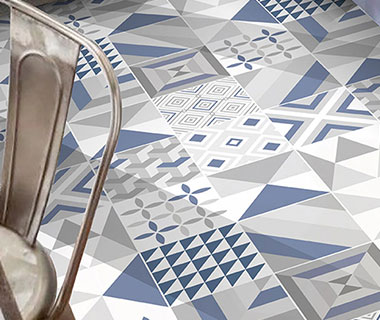 geometric floor tiles