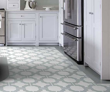 geometric floor tiles